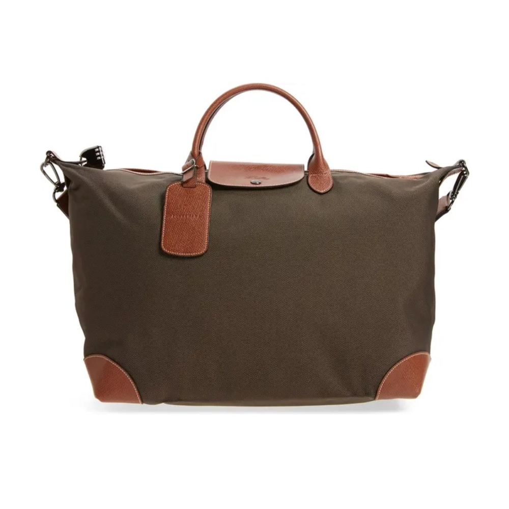 LONGCHAMP BoxFord Travel Duffle Bag In Canvas & Leather, Excellent Condition